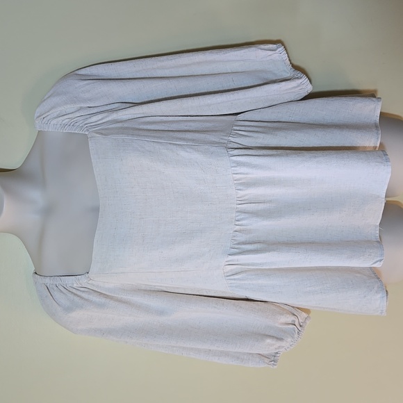 Hayden Los Angeles Smocked Peasant Blouse 2XL Cottagecore Milkmaid Vanilla Girl - Picture 11 of 11